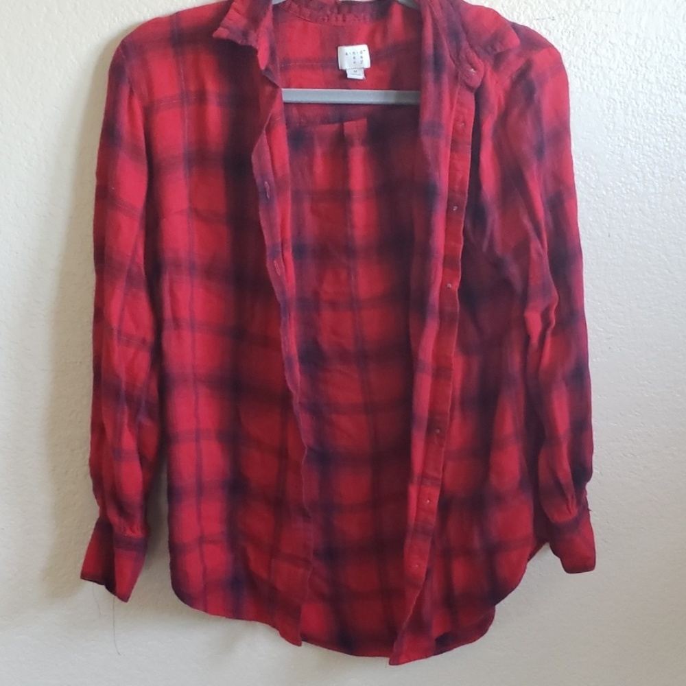 Flannel button Long sleeve Shirt
